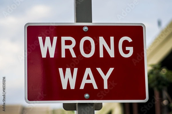 Fototapeta wrong way