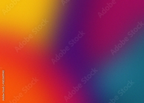 Obraz Vibrant pixelated gradient background with warm and cool colors