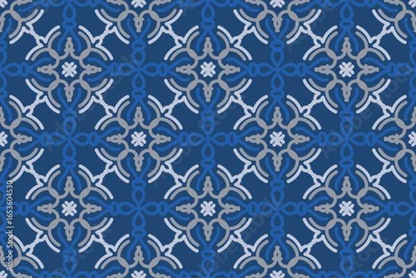 Fototapeta blue seamless pattern for fabric