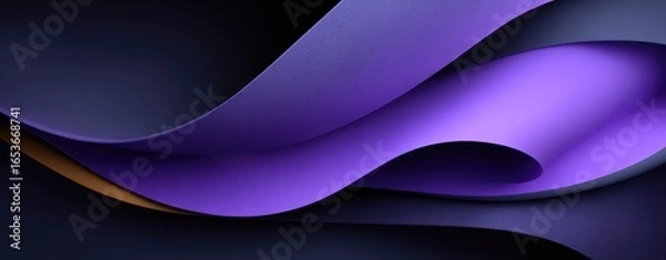 Fototapeta Abstract waves of deep purple and bronze