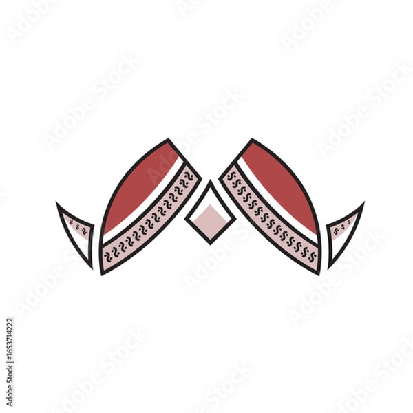 Obraz m letter blangkon vector for icon and logo element design template