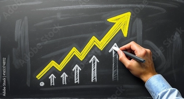 Fototapeta Achieve Explosive Growth Strategies for Business Success Charting Your Rise