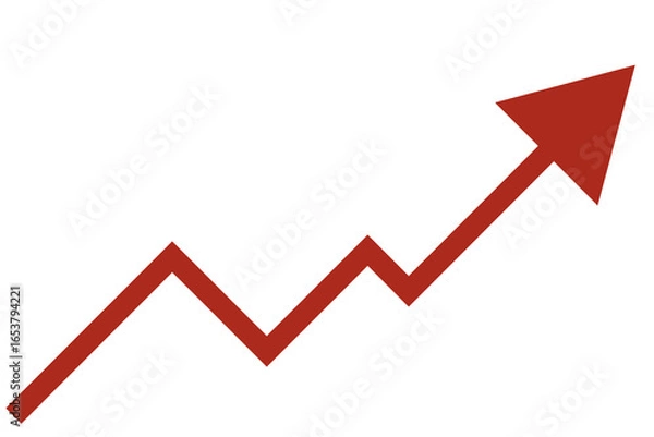 Obraz 矢印、赤色、上昇、増加