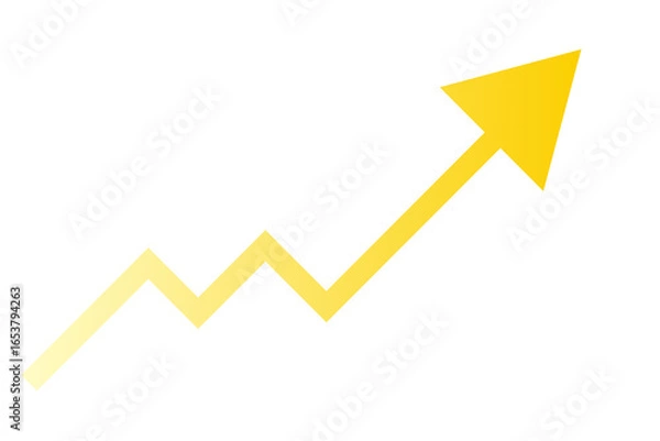 Obraz 矢印、金色、黄色、上昇、増加