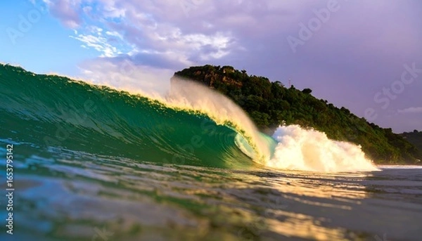 Obraz Epic wave at sunset