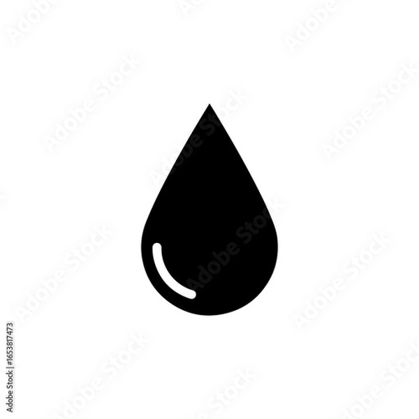 Fototapeta Drip silhouette icon vector flat design.