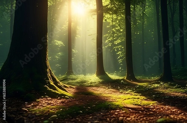 Obraz Sunlight in the forest