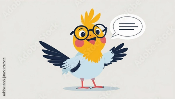 Obraz Cute Cartoon Bird