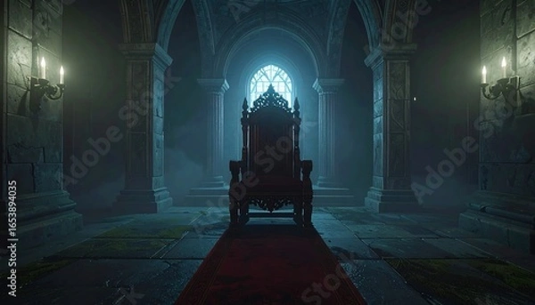 Obraz Dark, regal throne room