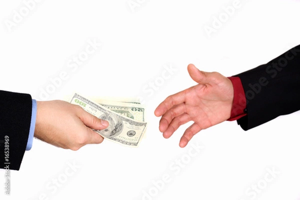 Obraz Money changing hands