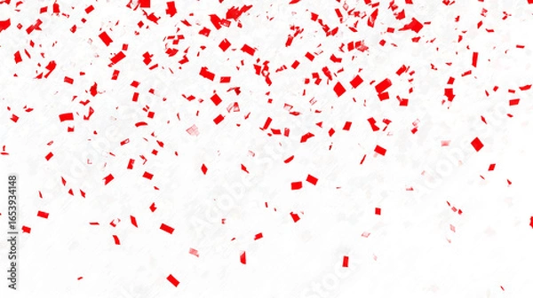Fototapeta red and white confetti rain isolated on transparent background ,png black friday big sale shopping social media design element