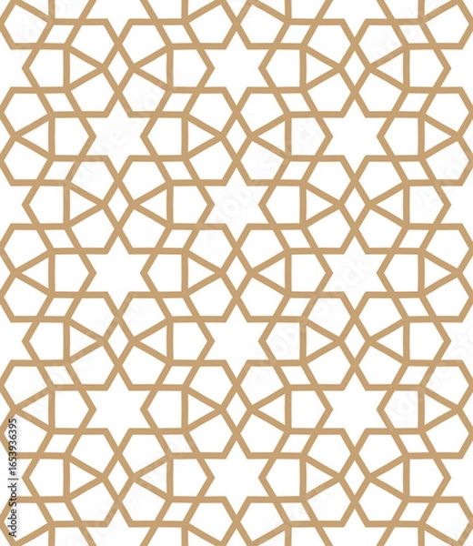 Fototapeta Islamic background with traditional style arabic. Seamless pattern for card, background, fabric or abstract design. Muslim ornament.