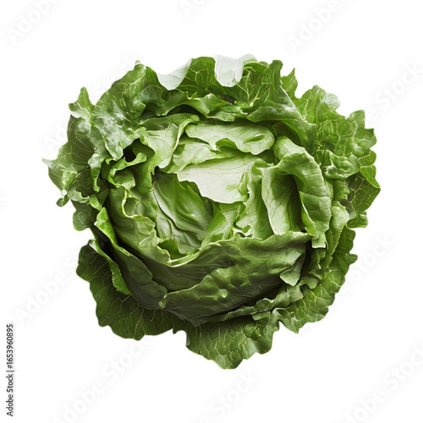 Obraz green lettuce on white background