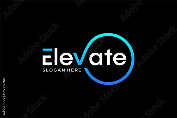 Fototapeta Modern Elevate Logo with Circle Design