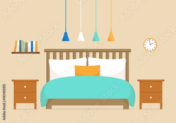 Obraz Sypialnia. Ilustracja wektorowa