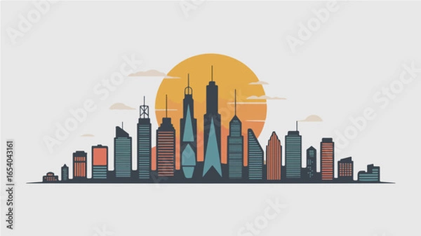 Obraz City skyline vector illustration