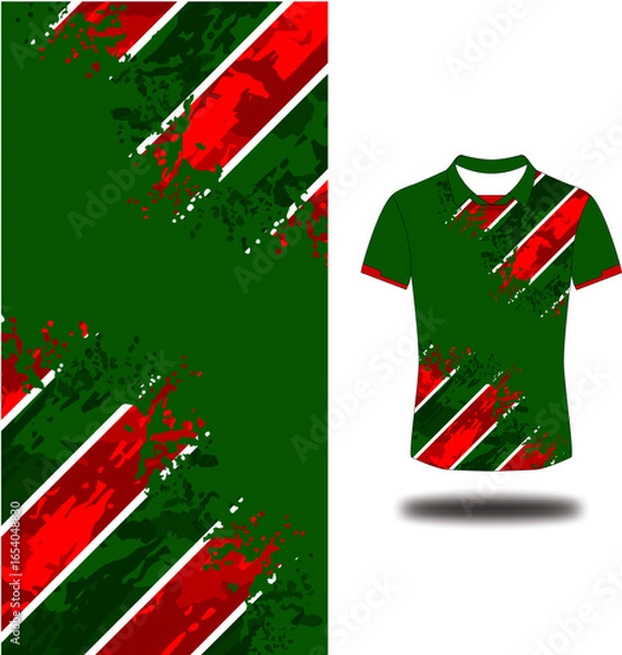 Obraz red green pattern abstract sport jersey