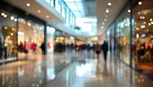 Obraz Blurred indoor shopping mall