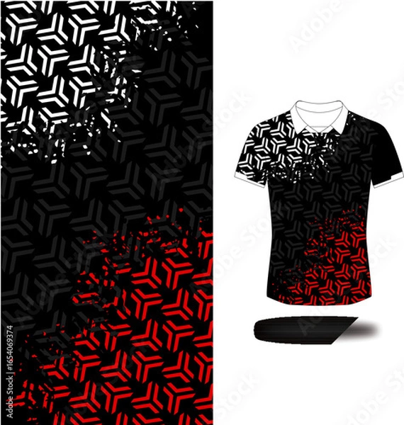 Obraz free vector sport jersey apparel pattern design