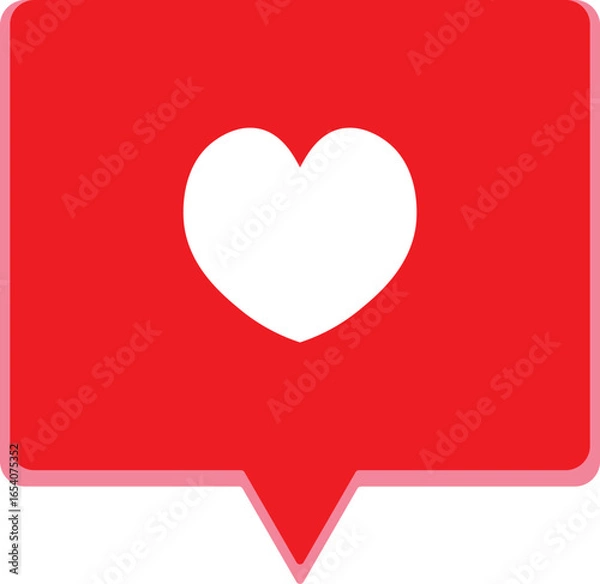 Fototapeta Like notification chat bubble icon