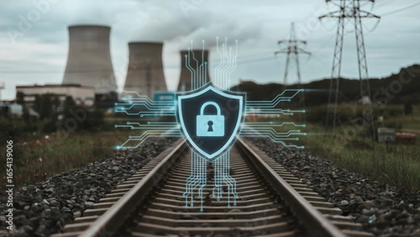 Obraz Protecting critical infrastructure with digital security solutions online now