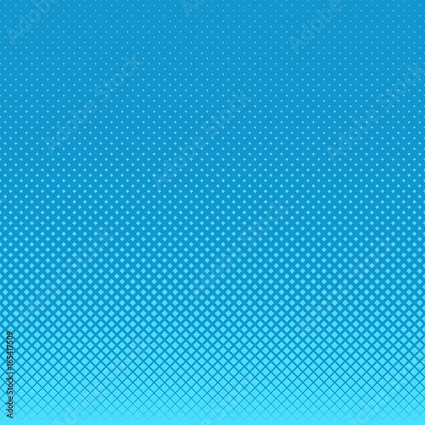 Fototapeta Light blue abstract geometrical halftone square pattern background - vector graphic from squares in varying sizes