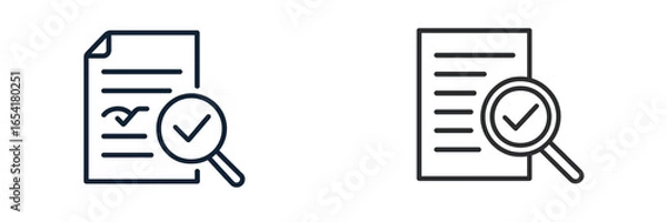 Fototapeta Detailed examination of documents with magnifying glass on a clean background during office hours