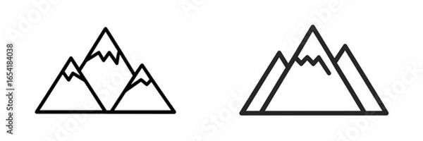 Obraz Vector illustration of mountain ranges in minimalistic style