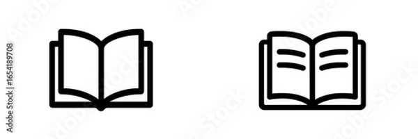 Fototapeta Vector illustration of open books for educational content