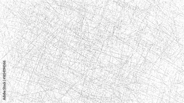 Fototapeta Distressed scratch surface texture design. Seamless abstract grunge background with messy chaotic lines. High resolution digital art effect