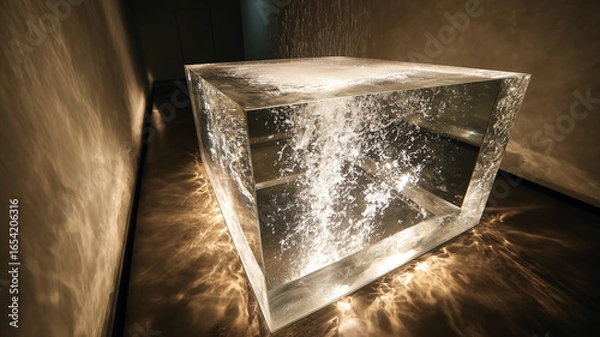 Fototapeta Cube with internal light effect