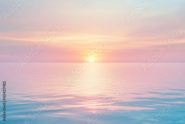 Fototapeta Abstract background of sea and sky, dreamy minimalist gradient image