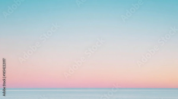 Fototapeta Abstract background of sea and sky, dreamy minimalist gradient image