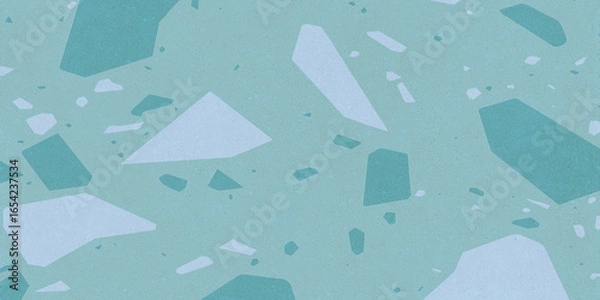 Fototapeta Square Terrazzo Tile Texture, GreenSquare Terrazzo Glossy Tile Texture, Grey