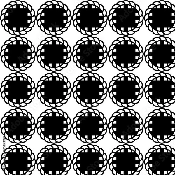 Fototapeta black and white pie cake seamless pattern