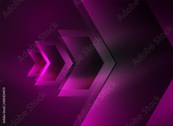 Obraz Digital technology glowing arrows