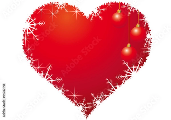 Fototapeta cuore di natale