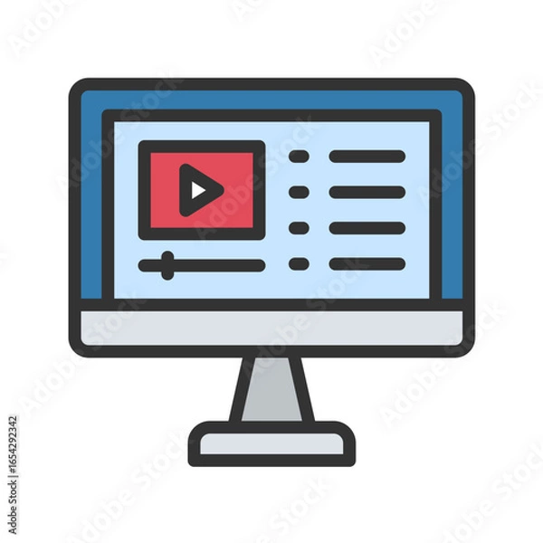 Fototapeta Content Production icon vector image. Suitable for mobile apps, web apps and print media.