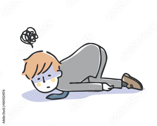 Obraz 落ち込むビジネスマンのイラスト