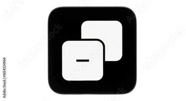 Fototapeta Isolated Overlapping Squares Icon