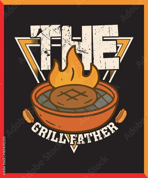 Fototapeta bbq t-shirt design , Vector , Design, EPS