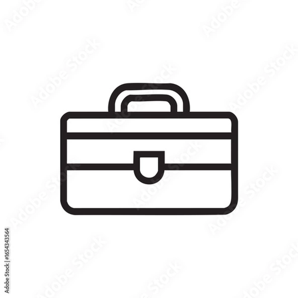 Fototapeta A simple line drawing of a briefcase.