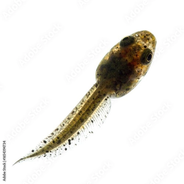 Fototapeta Tadpole, side view, isolated on white