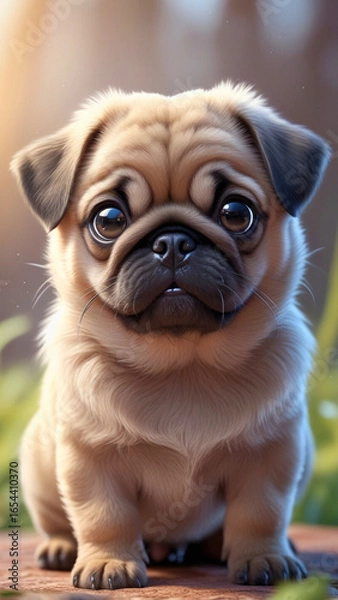 Obraz  adorable Pug puppy 