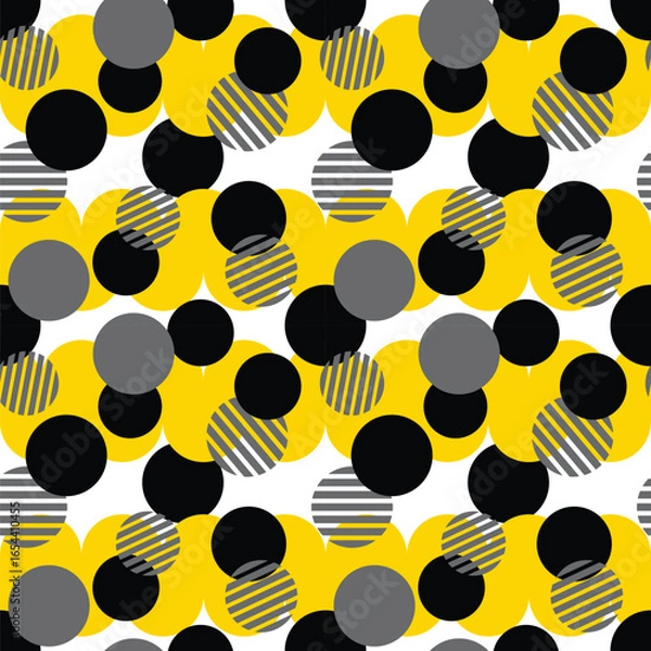 Fototapeta Yellow and Black Seamless pattern