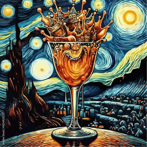 Fototapeta stylish digital art image of a drink 94