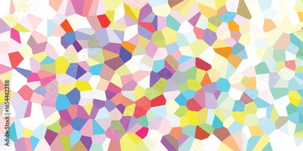 Fototapeta Abstract colorful mosaic pattern background of geometric shapes with a variety of pastel tones for creative designs and modern concepts