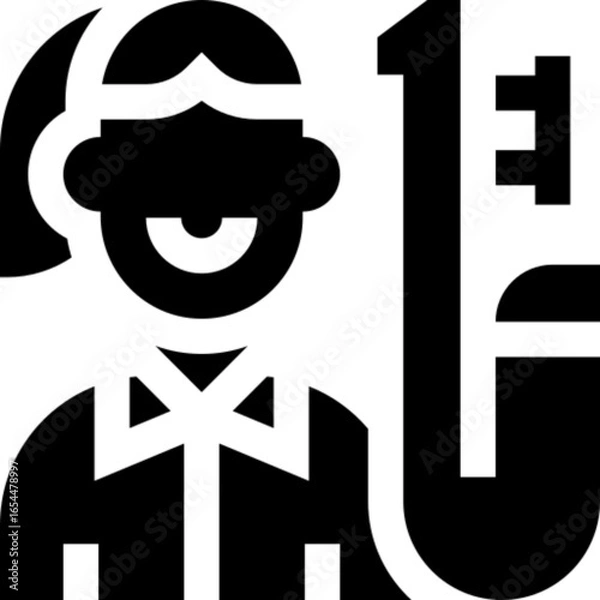 Obraz Saxophonist Icon
