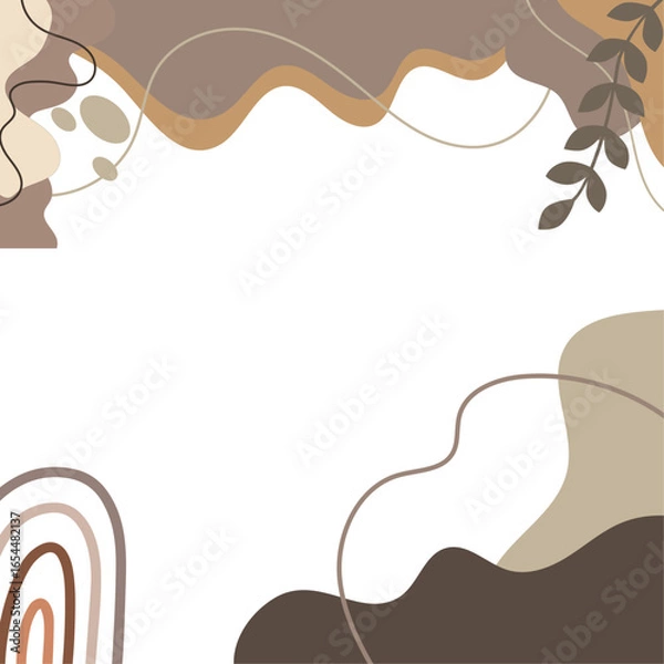 Fototapeta Elegant Abstract Background with Organic Earthy Tones and Minimalist Design, Perfect for Modern Aesthetic Templates and Nature-Inspired Graphics