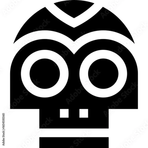 Obraz Sugar Skull Vector Icon